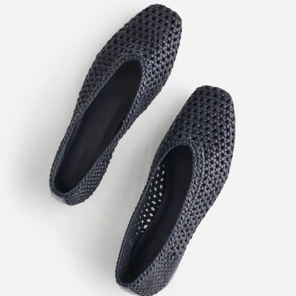 Madewell Mylie Hand Woven Leather Ballet Flats 8.5